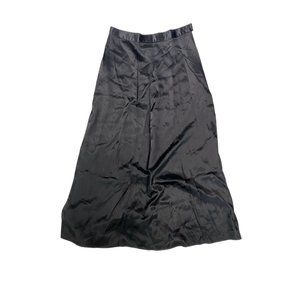 High-Waisted Long Black Skirt